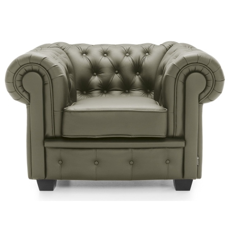 Chesterfield armchair 1 natural leather Versailles