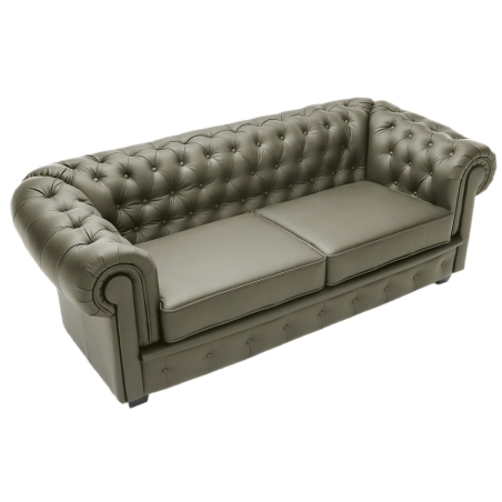 Chesterfield sofa 3 natural leather Versailles