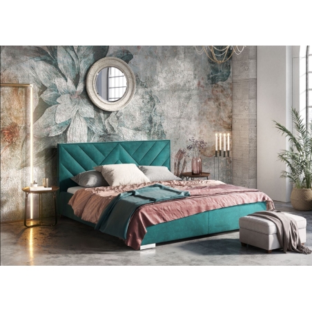 Upholstered bed with container Gudur 160x200cm Forte