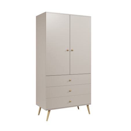 Closet with drawers on wooden legs Boho