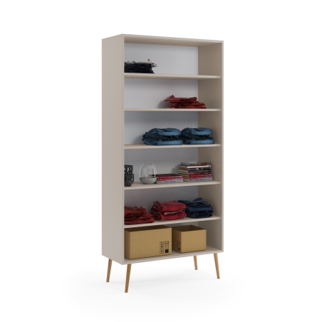 Closet with shelves on wooden legs Boho