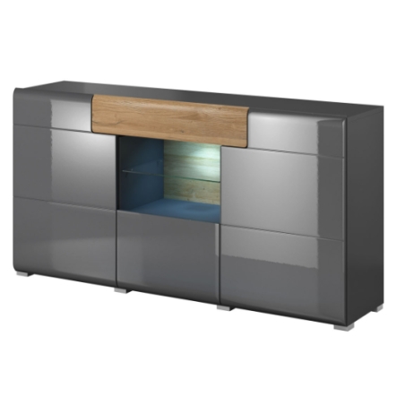 Helvetia Kolorystyka - Antracyt Połysk/Dąb Grandson