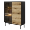 Laski Meble Lang Low Display Cabinet with LED Lighting