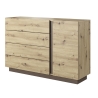 Laski Meble Arco 138 D4S Chest of Drawers Oak/Graphite