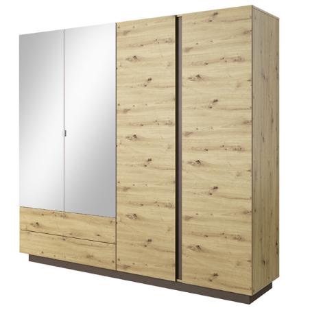 Laski Meble Arco 220 Wardrobe Oak/Graphite