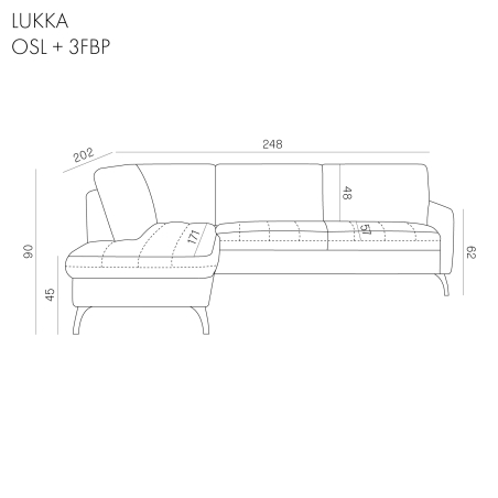 Narożnik Lukka L Stagra Meble