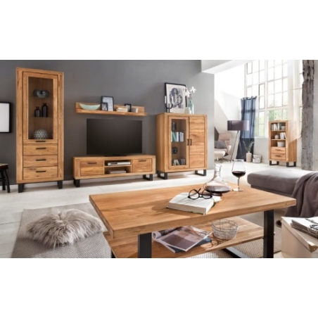 Meble Hugon – Tina Low Oak Display Cabinet