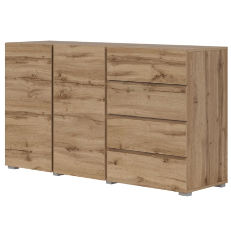 Asymetric Chest of Drawers Type 42 2D4S Helvetia Wieruszów wotan oak