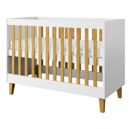 Łóżko niemowlęce Kubi Kocot Kids białe