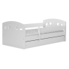 Łóżko dziecięce z szufladą Julia 140x80 Kocot Kids białe
