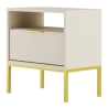 Austin Nightstand Kocot Meble cashmere/gold