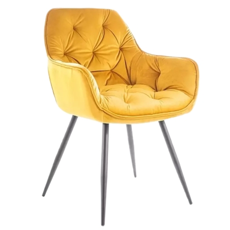 Cherry Velvet curry Bluvel 68 Signal chair