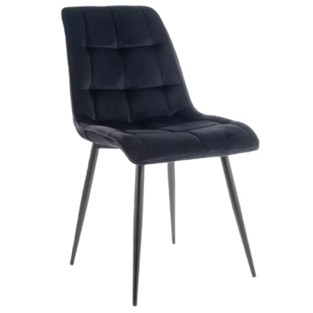 Chic Velvet black Bluvel 19 Signal chair