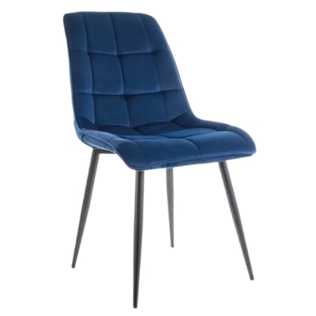 Chic Velvet chair navy blue Bluvel 86 Signal