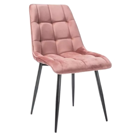 Chic Velvet Chair Black Frame Antique Pink Bluvel 52 Signal