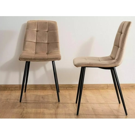 Mila Velvet beige Bluvel chair 28 Signal