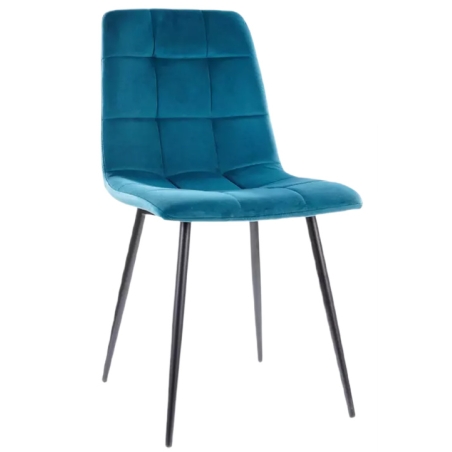 Mila Velvet turquoise Bluvel 85 Signal chair