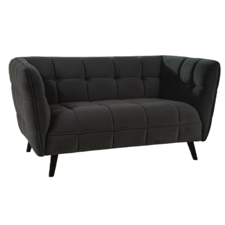 Sofa Castello 2 Velvet black Bluvel 19 Signal