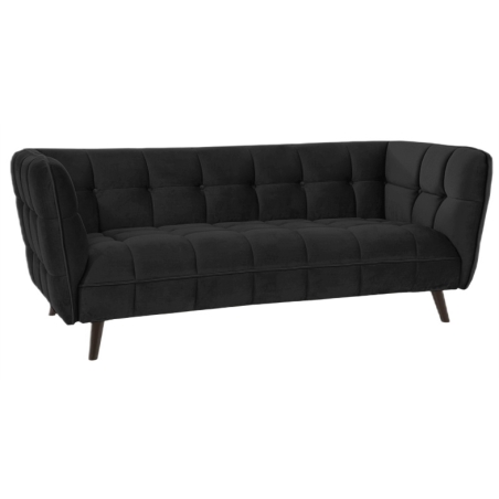 Sofa Castello 3 Velvet black Bluvel 19 Signal