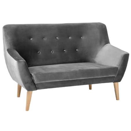 Sofa Nordic 2 Velvet grey upholstery Bluvel 14 Signal