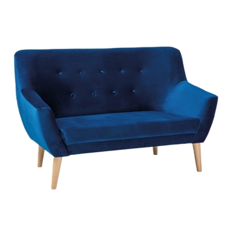 Sofa Nordic 2 Velvet navy blue upholstery Bluvel 86 Signal