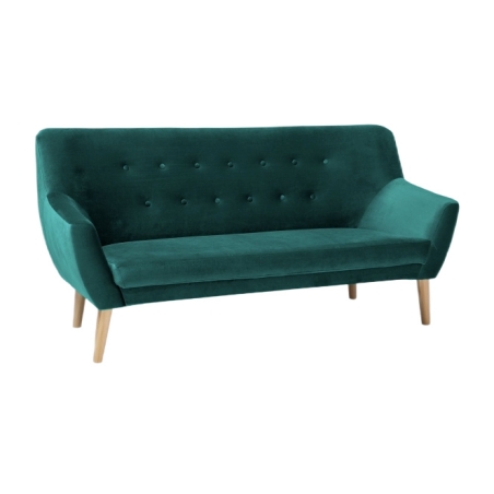 Sofa Nordic 3 Velvet zielona tapicerka Bluvel 78 Signal