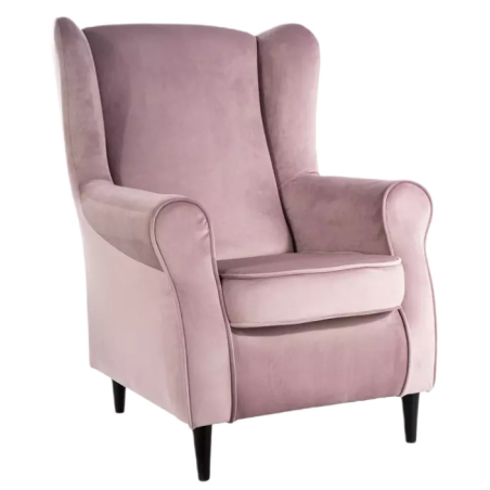 Baron Velvet Pink Antique Bluvel Armchair 52 Signal