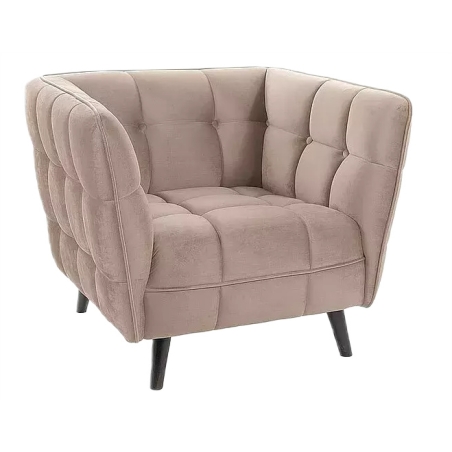 Castello 1 Velvet Beige Bluvel 28 Signal armchair