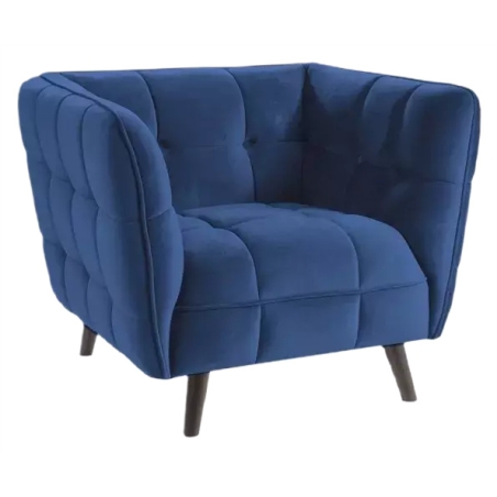 Castello 1 Velvet armchair Blue Bluvel 86 Signal