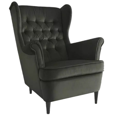 Harry Velvet Armchair Black Bluvel 19 Signal