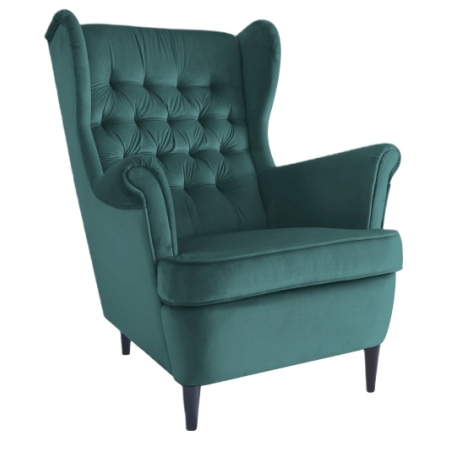 Harry Velvet Green Bluvel 78 Signal armchair