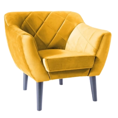 Karo 1 Velvet Curry Bluvel armchair 68 Signal
