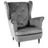 Fotel Lady Velvet Szary Bluvel 14 Signal