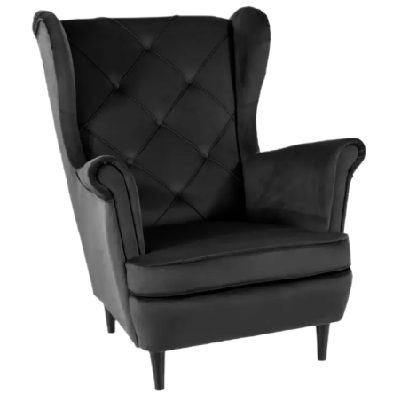 Lady Velvet armchair Black Bluvel 19 Signal