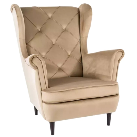 Lady Velvet Beige Bluvel 28 Signal armchair