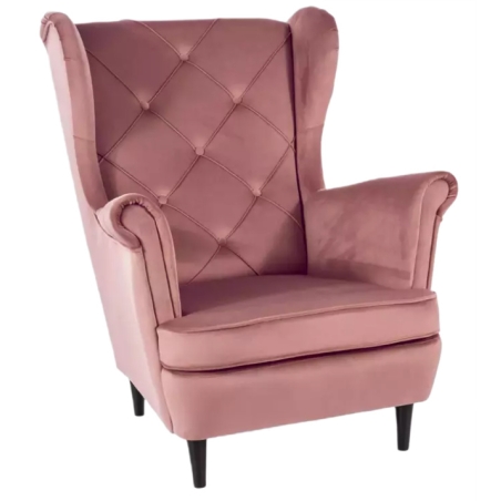 Lady Velvet Pink Antique Bluvel Armchair 52 Signal
