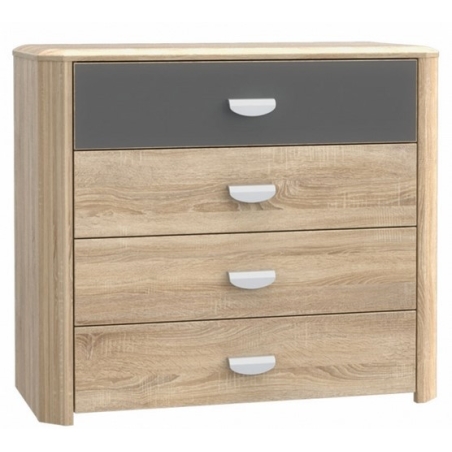 Yoop chest of drawers YPK24 oak sonoma grey matt Forte