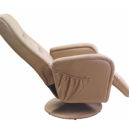 Pulsar 2 beige reclining armchair with massage function Halmar