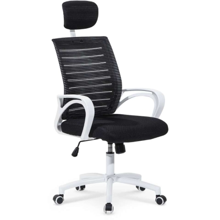 Socket office armchair black and white Halmar