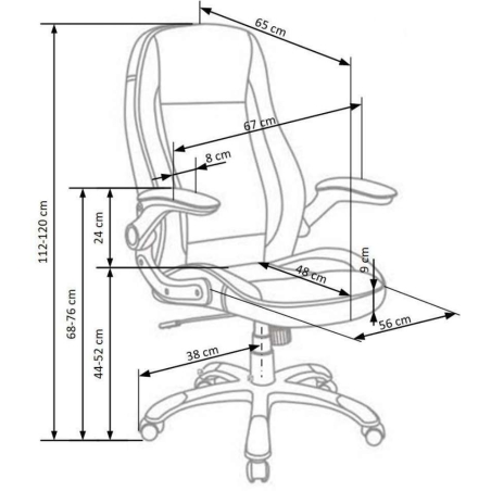 Saturn office armchair white Halmar
