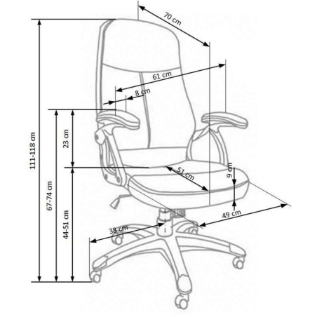 Edison office armchair black Halmar