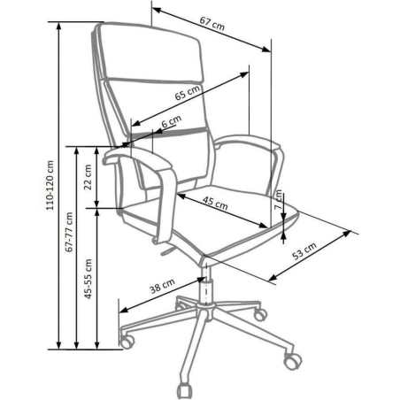 Aurelius office armchair white Halmar