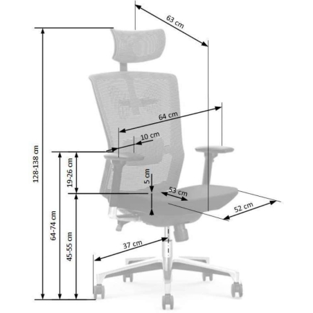 Ambassador office armchair ash / black Halmar