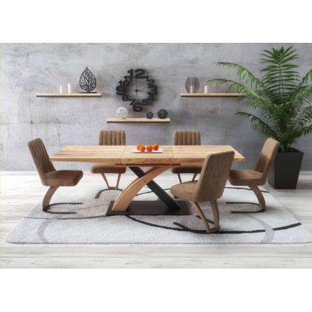 Sandor 3 folding table oak golden Halmar