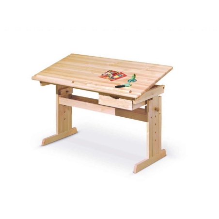 Julia desk with adjustable height pine top Halmar