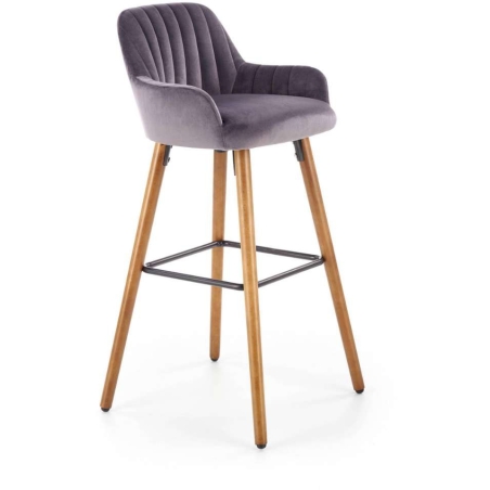 H93 upholstered hocker dark ash Halmar