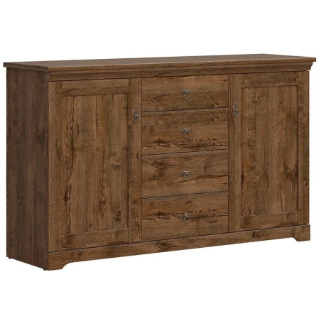 Patras chest of drawers KOM2D4S Black Red White