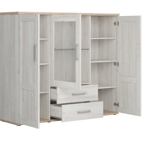 Romance cabinet REG2D1W2S Black Red White
