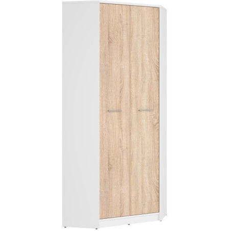 Corner wardrobe Nepo Plus SZFN2D Black Red White