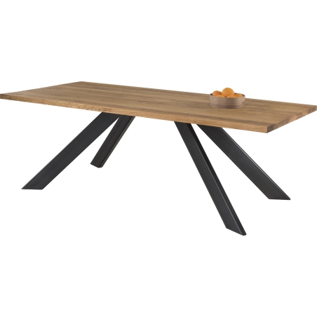 Levante table 220x100 solid oak black loft legs Remo